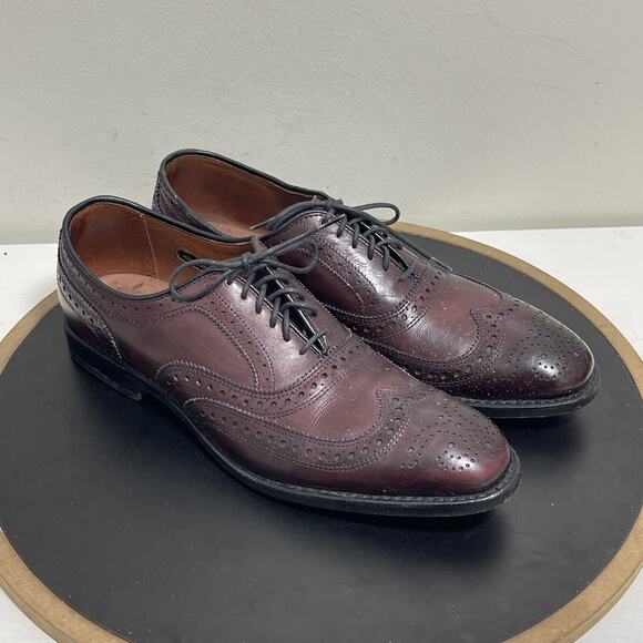 Allen Edmonds McAllister Shoes Mens Size 8.5 B‎ Wingtip Brogue Leather Burgundy main image 3